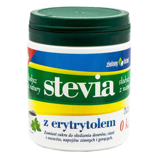 SŁODZIK STEVIA Z ERYTRYTOLEM ZIELONY LISTEK 140G