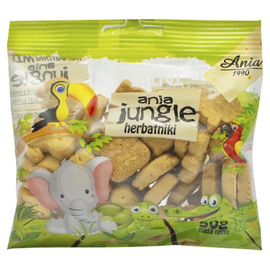 HERBATNIKI MINI JUNGLE 50G ANIA