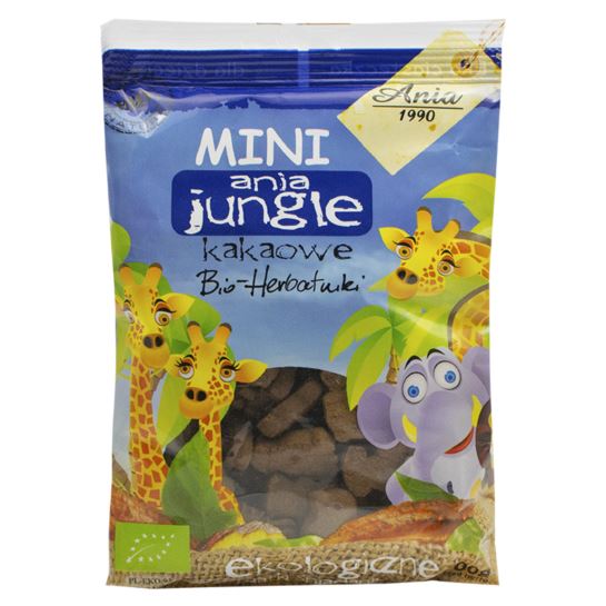 HERBATNIKI MINI JUNGLE KAKAOWE 100G BIO ANIA