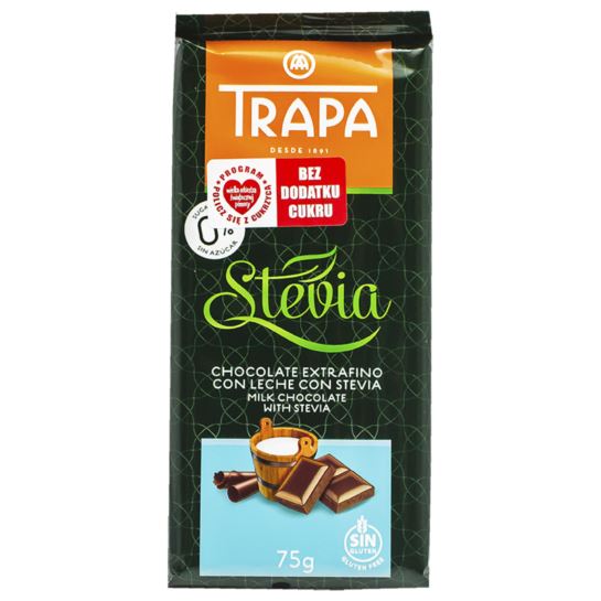 CZEKOLADA ZE STEWIĄ MLECZNA 75G TRAPA