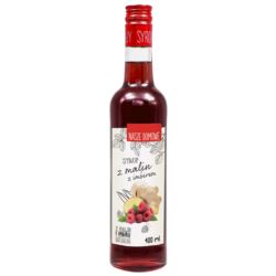 SYROP MALINOWY Z IMBIREM 400ML NASZE DOMOWE PREMIUM ROSA