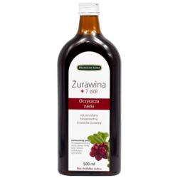 WYCIĄG Z ŻURAWINY Z ZIOŁAMI 100% 500ML PREMIUM