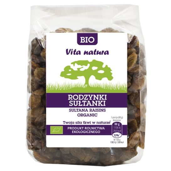 RODZYNKI SUŁTANKI BIO 250G VITA NATURA