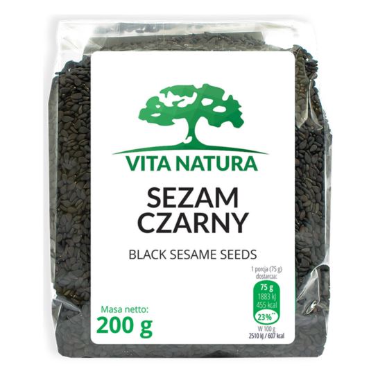 SEZAM CZARNY 200G VITA NATURA