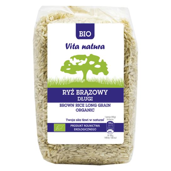 RYŻ BRĄZOWY DŁUGI BIO 500G VITA NATURA