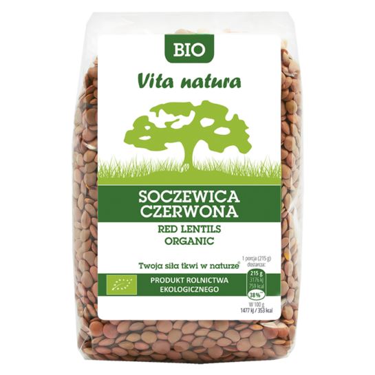 SOCZEWICA CZERWONA BIO 400G VITA NATURA