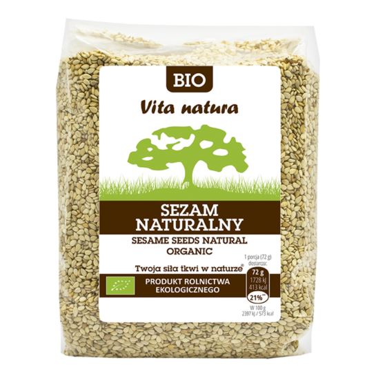 SEZAM NATURALNY NIEŁUSKANY BIO 250G VITA NATURA