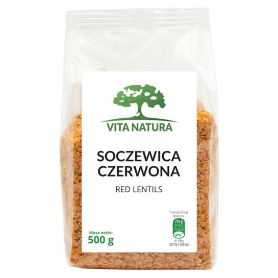 SOCZEWICA CZERWONA 500G VITA NATURA