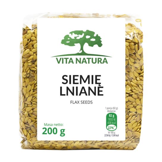 SIEMIĘ LNIANE ZŁOTE 200G VITA NATURA