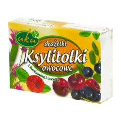 KSYLITOLKI DRAŻETKI OWOCOWE BEZ CUKRU 40G AKA