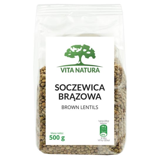 SOCZEWICA BRĄZOWA 500G VITA NATURA