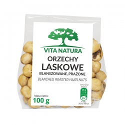 ORZECHY LASKOWE PRAŻONE BLANSZOWANE 100G VITA NATURA