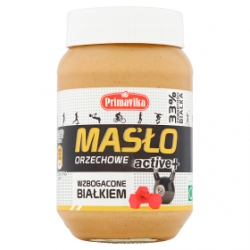 MASŁO ORZECHOWE ACTIVE +WZB. BIAŁKIEM 470G PRIMAVIKA