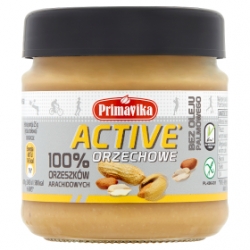 MASŁO ORZECHOWE ACTIVE MAŁE 100% ORZECH 185G PRIMAVIKA