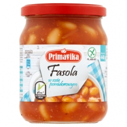 FASOLA W SOSIE POMIDOROWYM 440G PRIMAVIKA