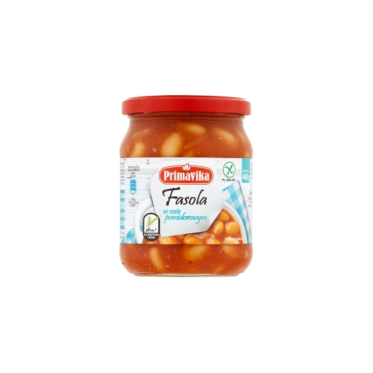 FASOLA W SOSIE POMIDOROWYM 440G PRIMAVIKA