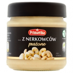 MASŁO Z ORZECHÓW NERKOWCA PRAŻONE BEZGLUTENOWE 185G PRIMAVIKA