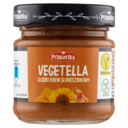 VEGETELLA  KARMELOWY KREM SŁONECZNIKOWY 160G PRIMAVIKA BEZGLUTENOWY