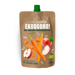 MUS JABŁKOWO-MARCHEWKOWY BIO 200G "EKODOBRO" OWOLOVO