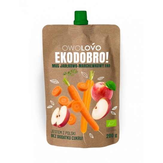 MUS JABŁKOWO-MARCHEWKOWY BIO 200G "EKODOBRO" OWOLOVO