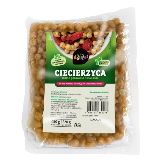 CIECIERZYCA GOTOWANA 450G  ,,A TO DOBRE"