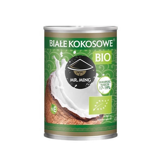 MLECZKO KOKOSOWE BIAŁE BIO 17-19% TŁUSZCZU 400ML CAMPIO FOOD