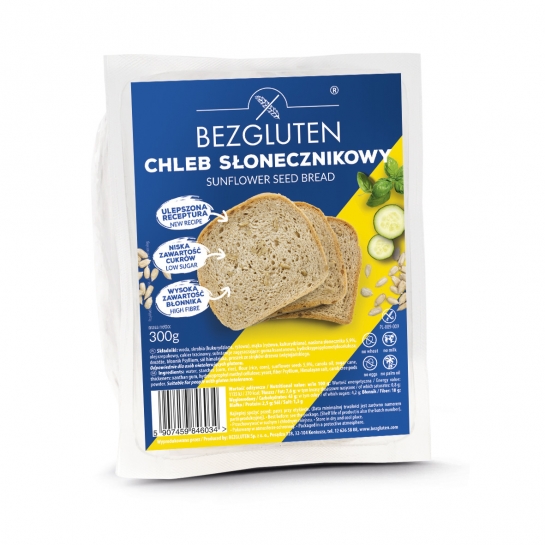 CHLEB SŁONECZNIKOWY BEZGLUTENOWY 300G BEZGLUTEN