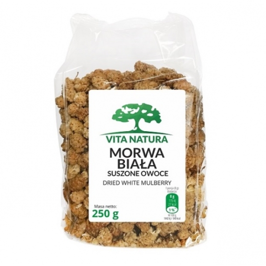 MORWA BIAŁA SUSZONE OWOCE 250G  VITA NATURA