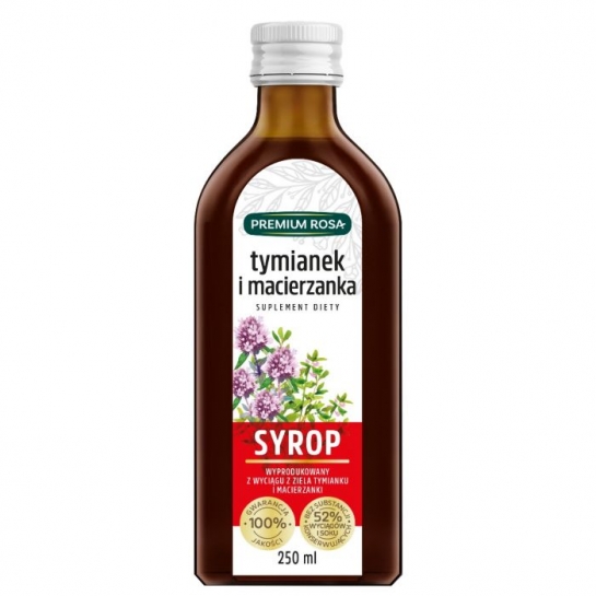 SYROP Z MACIERZANKI I TYMIANKU 250ML PREMIUM ROSA