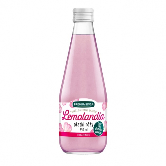 LEMONIADA Z PŁATKÓW RÓŻY BEZ CUKRU 330ML LEMOLANDIA PREMIUM ROSA