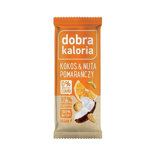 BATON KOKOS & NUTA POMARAŃCZY 35G KUBARA