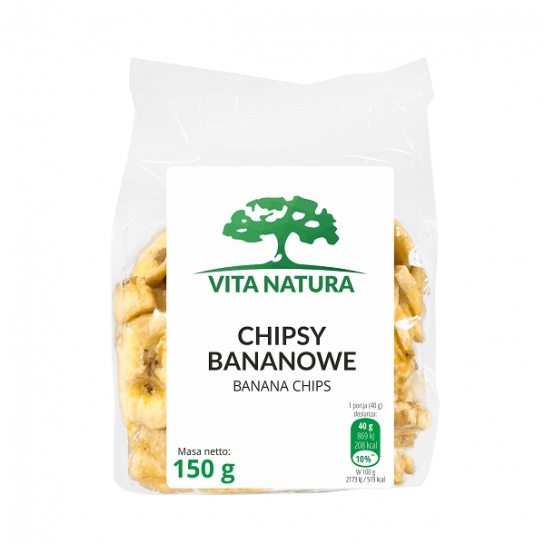 CHIPSY BANANOWE 150G VITA NATURA