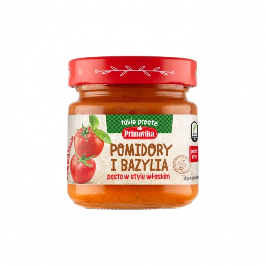 POMIDORY I BAZYLIA PASTA W STYLU WŁOSKIM 160G PRIMAVIKA BEZGLUTENOWA