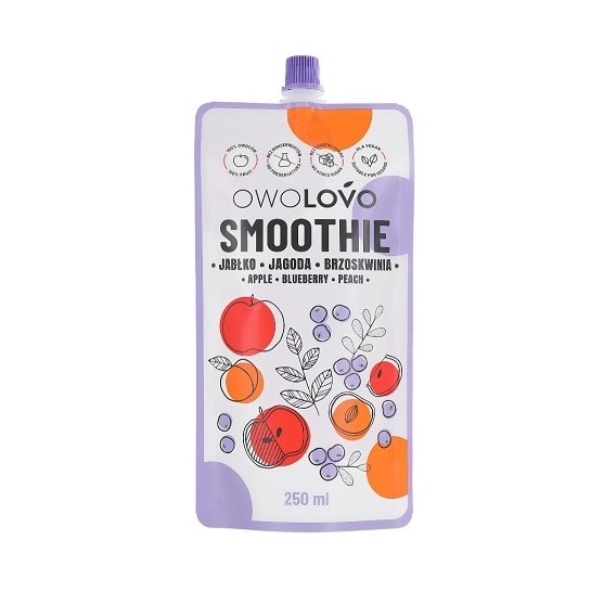 SMOOTHIE OWOLOVO JABŁKO-JAGODA-BRZOSKWINIA 250ML