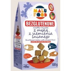 CIASTKA KRUCHE Z MĄKĄ Z SIEMIENIA B/G  B/C 100G